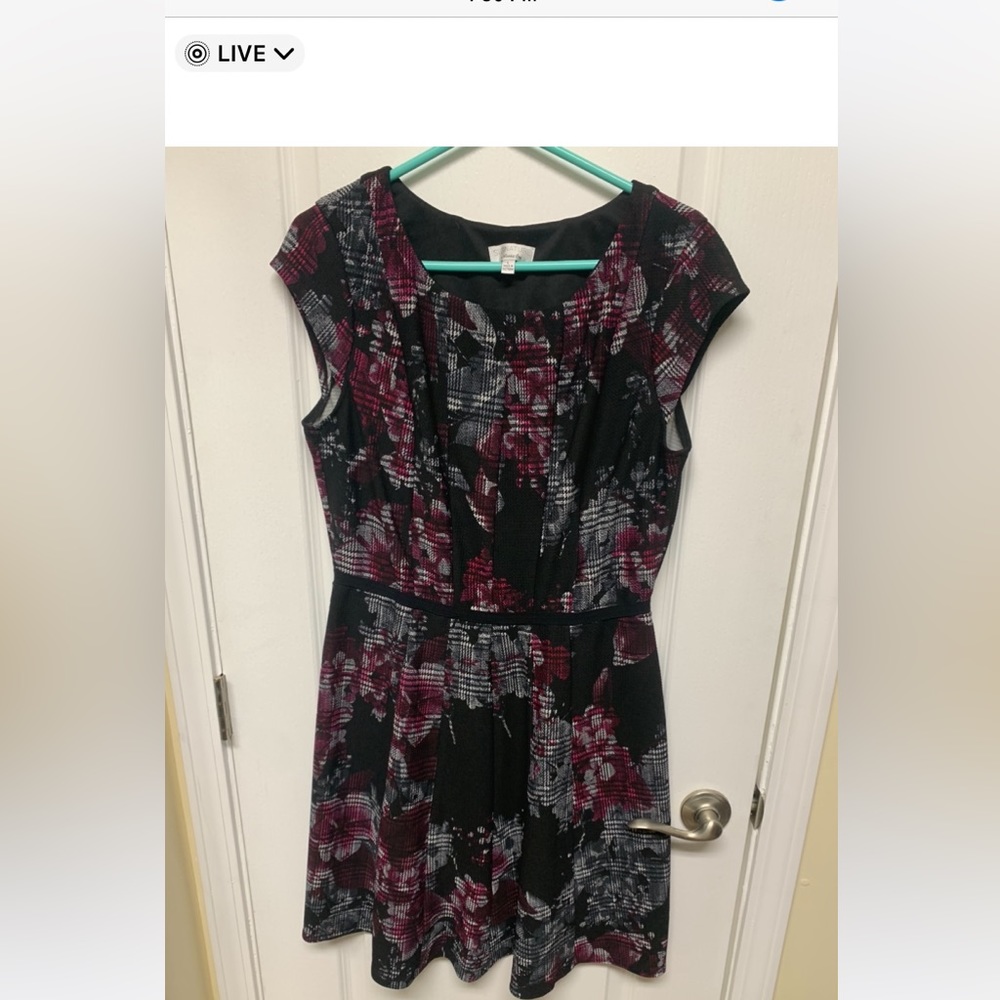 Black and pink dress